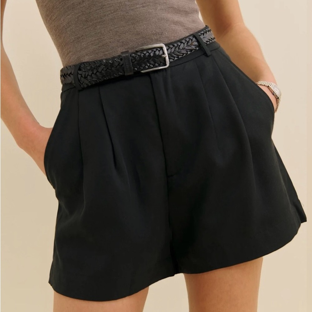 Reformation Black Mason Shorts